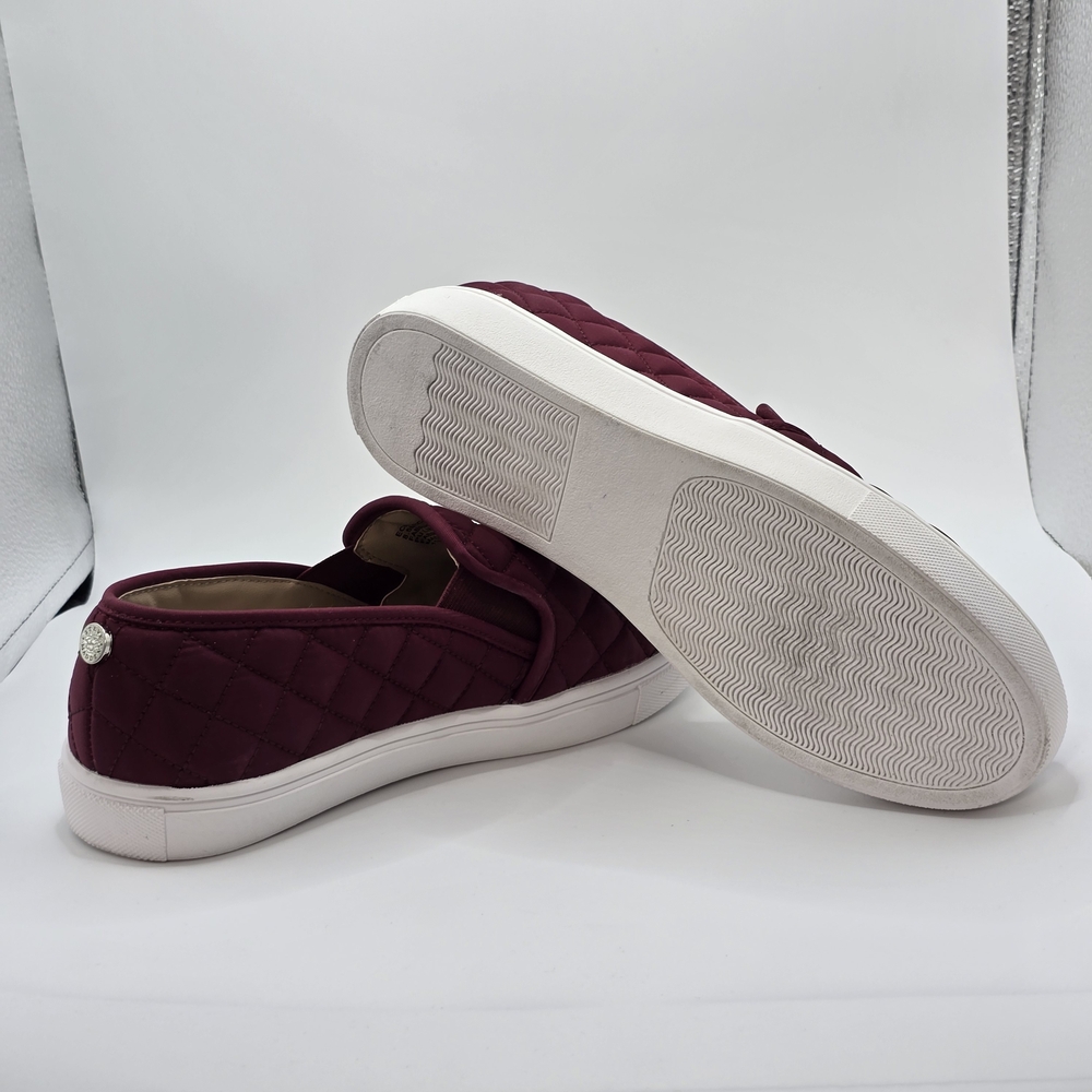 Steve Madden Women's Quilted Slip-On Sneakers - Burgundy Size 8.5M - Picture 10 of 11